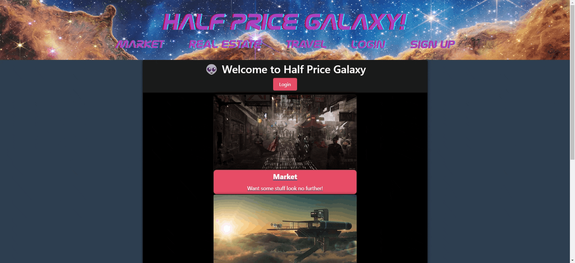 Screenshot of Half Price Galaxy