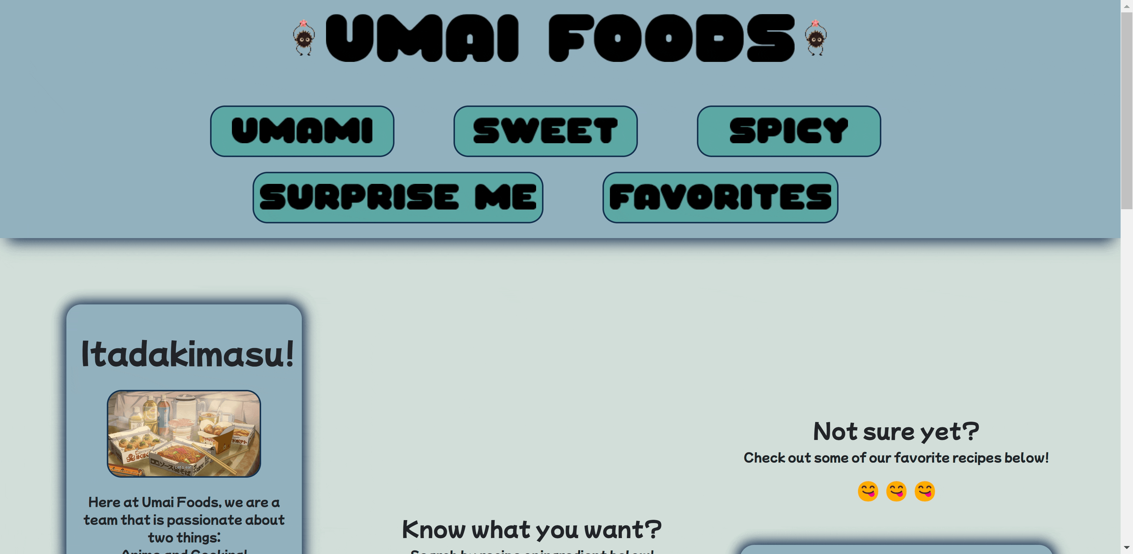 Screenshot of umai foods